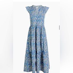 JCrew Factory Cotton poplin tiered midi. Tags removed but never worn.